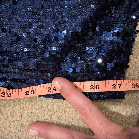 Expresss XL sequence navy blue one shoulder dress new with tags - Picture 5 of 5